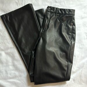 American eagle flare leather pants size 10